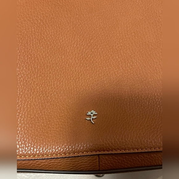 Jenna kator collection camel pebbled leather crossbody handbag howell michigan - Picture 3 of 4